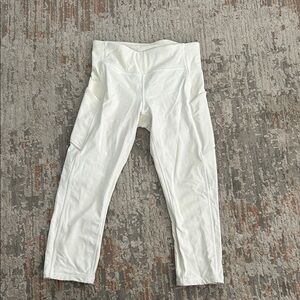 lululemon athletica White Capri Leggings with Side Pockets